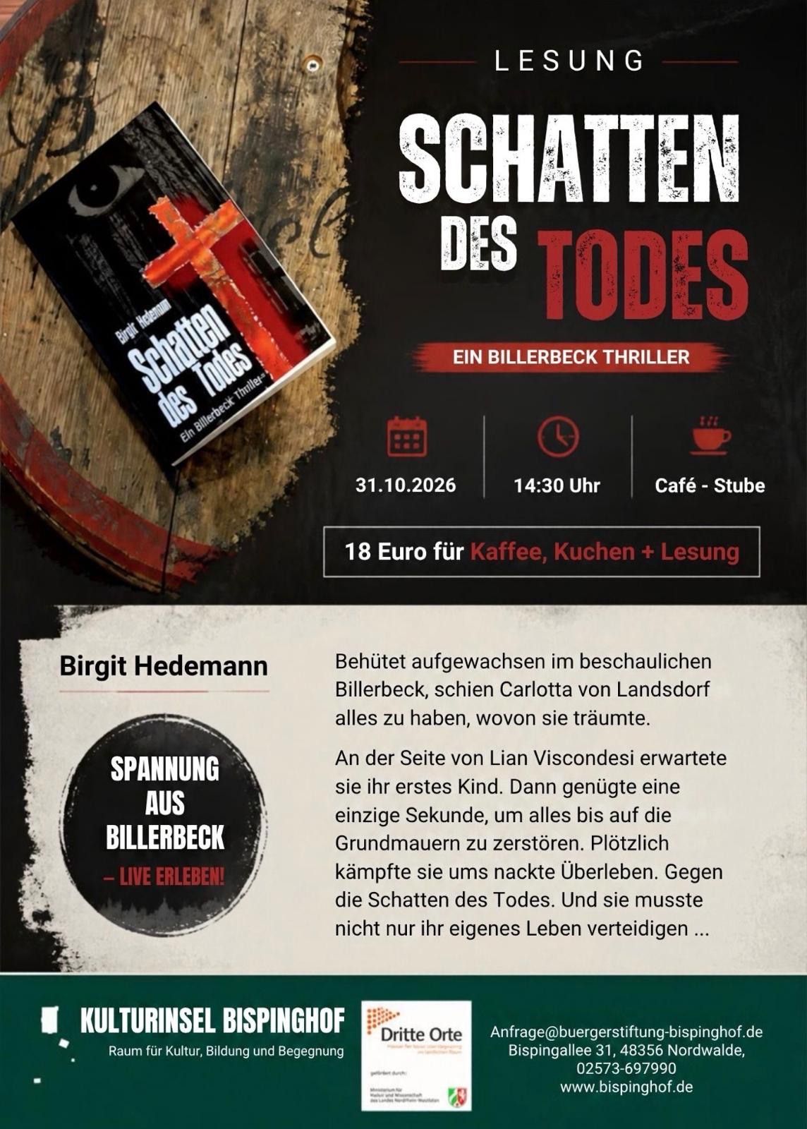 Lesung „Schatten des Todes“